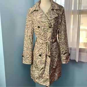 Calvin Klein Animal Print Trench Coat